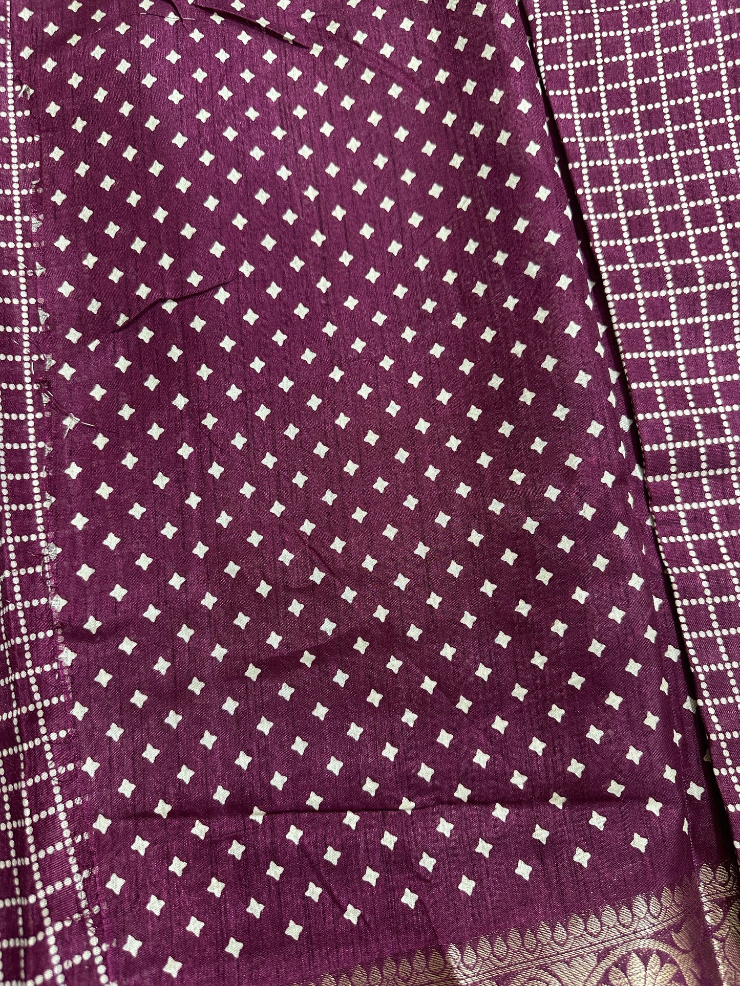 Checked Fancy Soft Saree