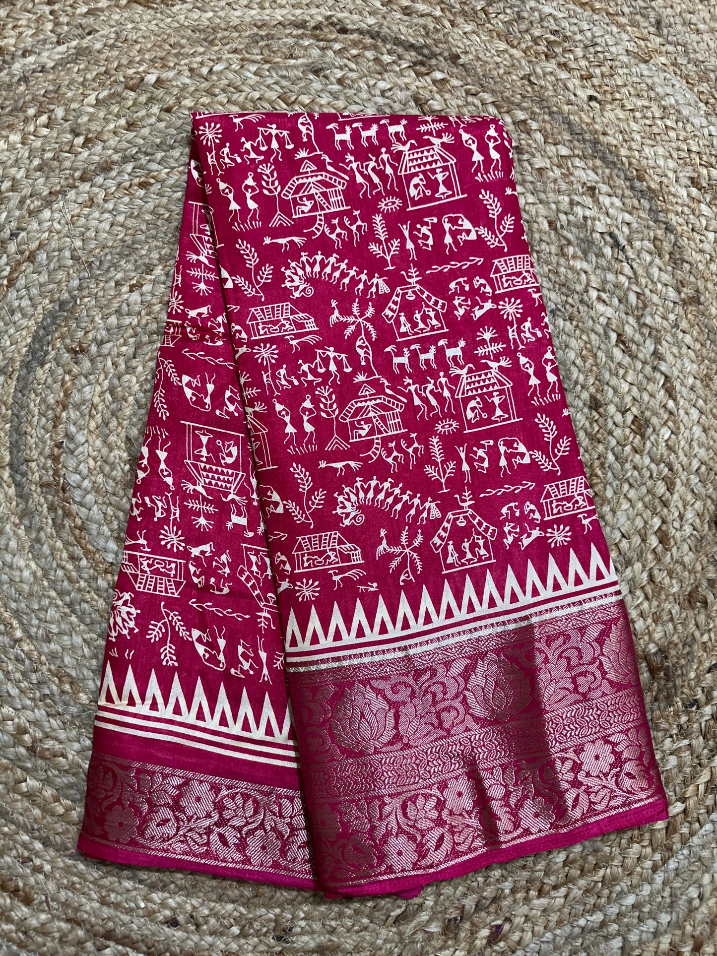 Pink Binny Silk Saree